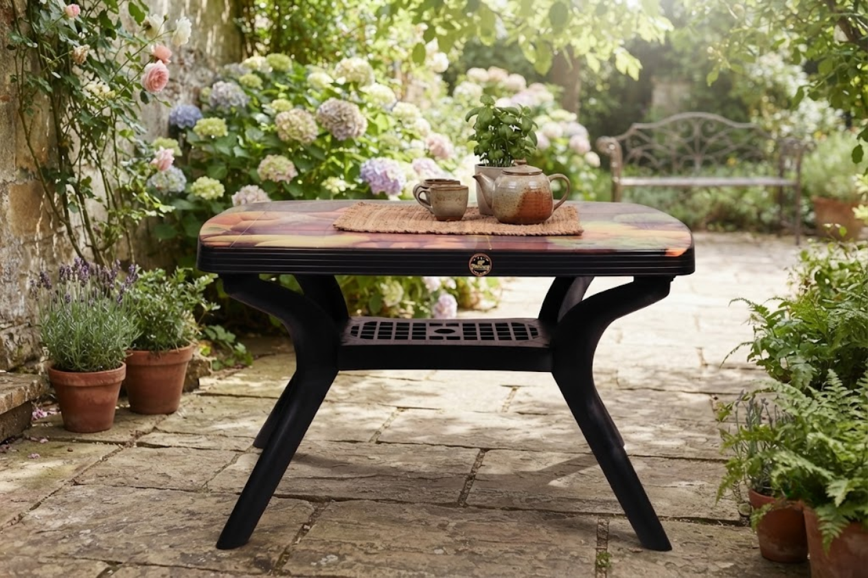 square print dining table with cross leg (1)