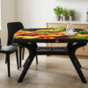 square print dining table with cross leg (2)