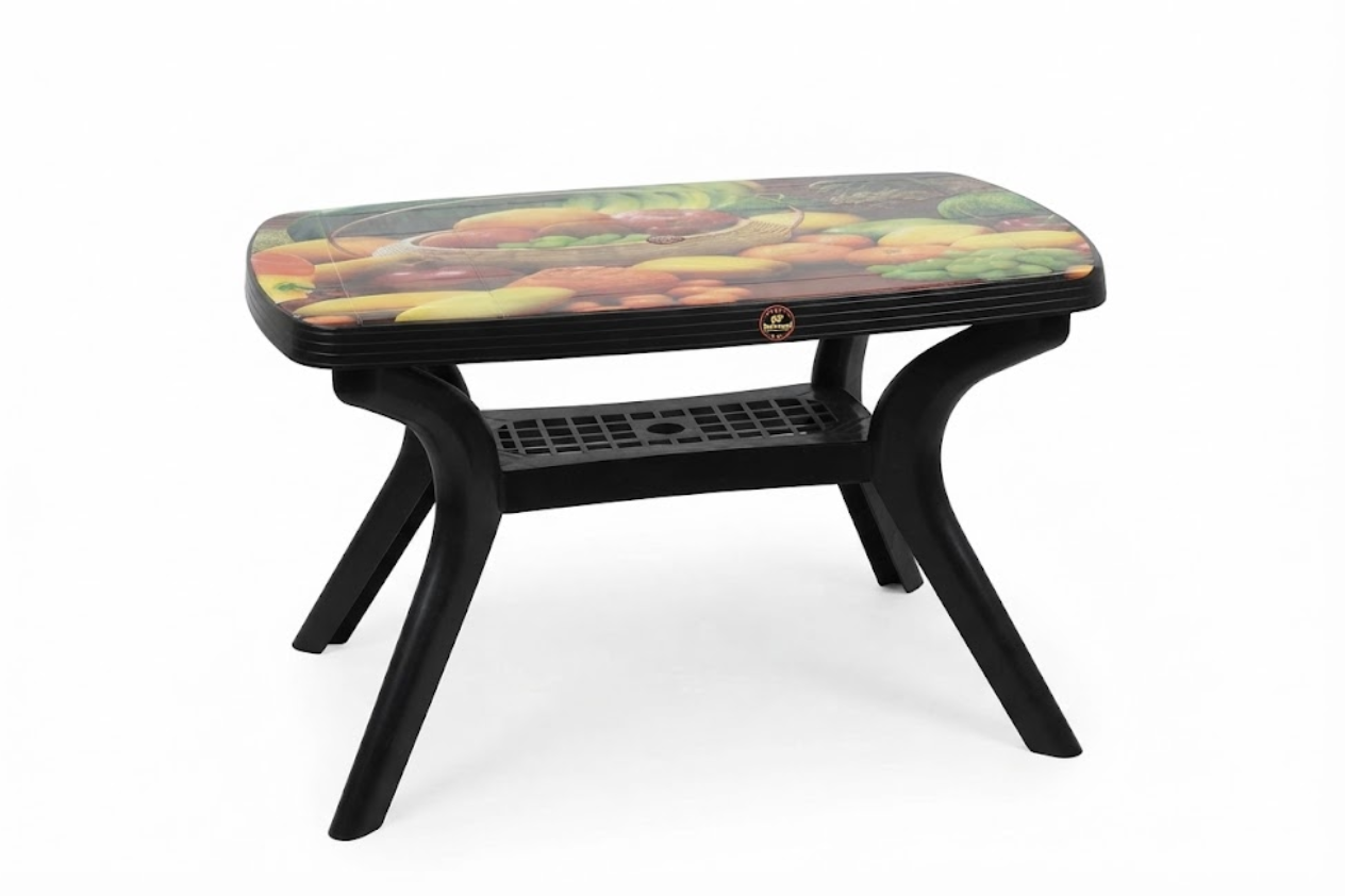 square print dining table with cross leg (4)