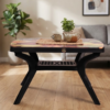 square print dining table with cross leg (6)