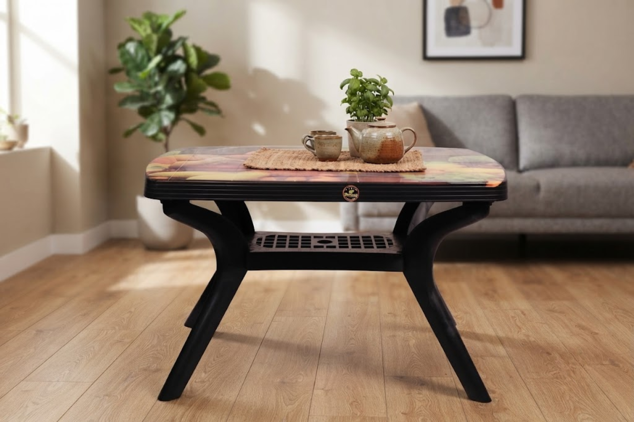 square print dining table with cross leg (6)